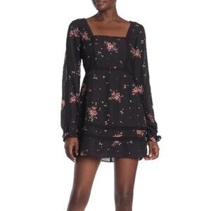 Show Me Your MuMu Helen Dress Dancing Floral Black Feminine Mini - Size S - EUC